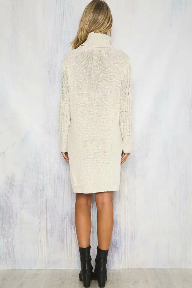 Hot 2019 winter new British fashion women's clothing Outside High collar long sleeve Screw thread knitting Medium long sweater Hot 2019 winter new British fashion women's clothing Outside High collar long sleeve Screw thread knitting Medium long sweater