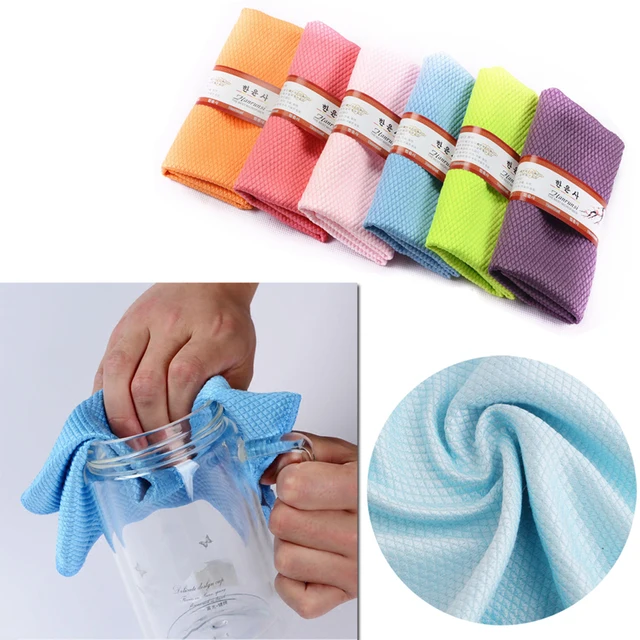 10Pcs Kitchen Towels And Dishcloths Rag Set Dish Towels For Washing Dishes  Dish Rags For Everyday Cooking Baking-Random Color,Dishwashing Cloth  Non-Stick Kitchen Special Thickened Water-Absorbent Oil-Removing Scouring  Pad Rag Absorbent Multi-Functional