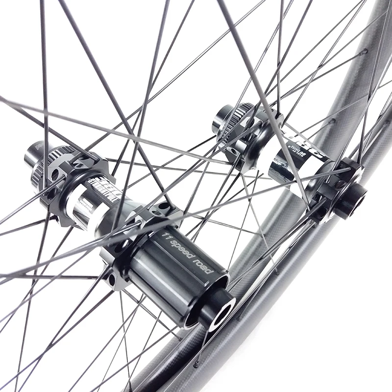 700c 38mm clincher tubeless road disc straight pull carbon wheels center lock 25mm wide U shape UD 3K 12K 12X100 15X100 12X142