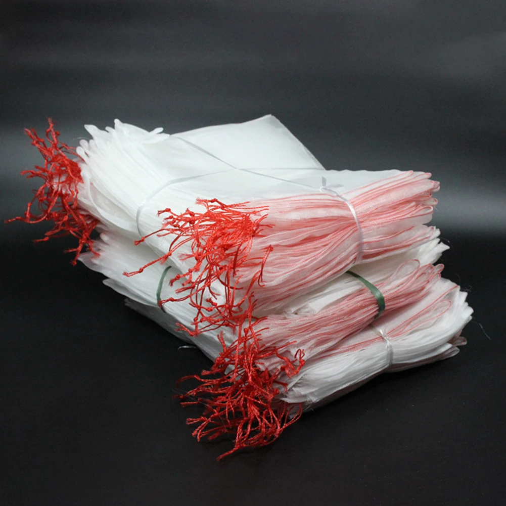 

100Pcs Fruit Protection Anti Bird Nylon Mesh Plant Colander Vegetable Drawstring Tool Pest Control Garden