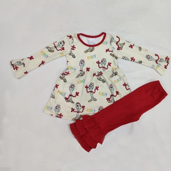 

2020 Toddler Girl Clothes Winter Baby Girl Outfit Cartoon Long Sleeve & Soild Pants Baby Girl Clothes Kids Clothes