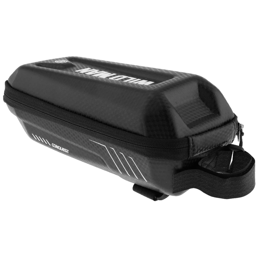 Waterproof Cycling Bike Front Top Tube Frame Bag MTB Mountain Rode Bike Saddle Pouch Storage Hard Case Adjustable Mounting Strap