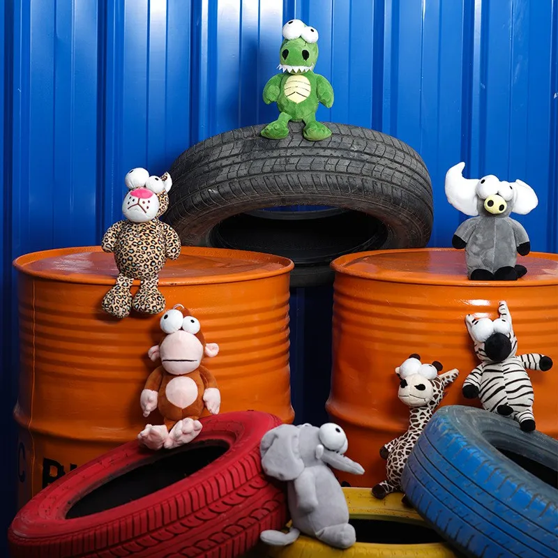 Милый, с большими глазами, Мультяшные животные, плюшевые игрушки для домашних животных, жевательные игрушки для щенков, собак, интерактивные Обучающие игрушки, устойчивые к укусам, игрушки для собак