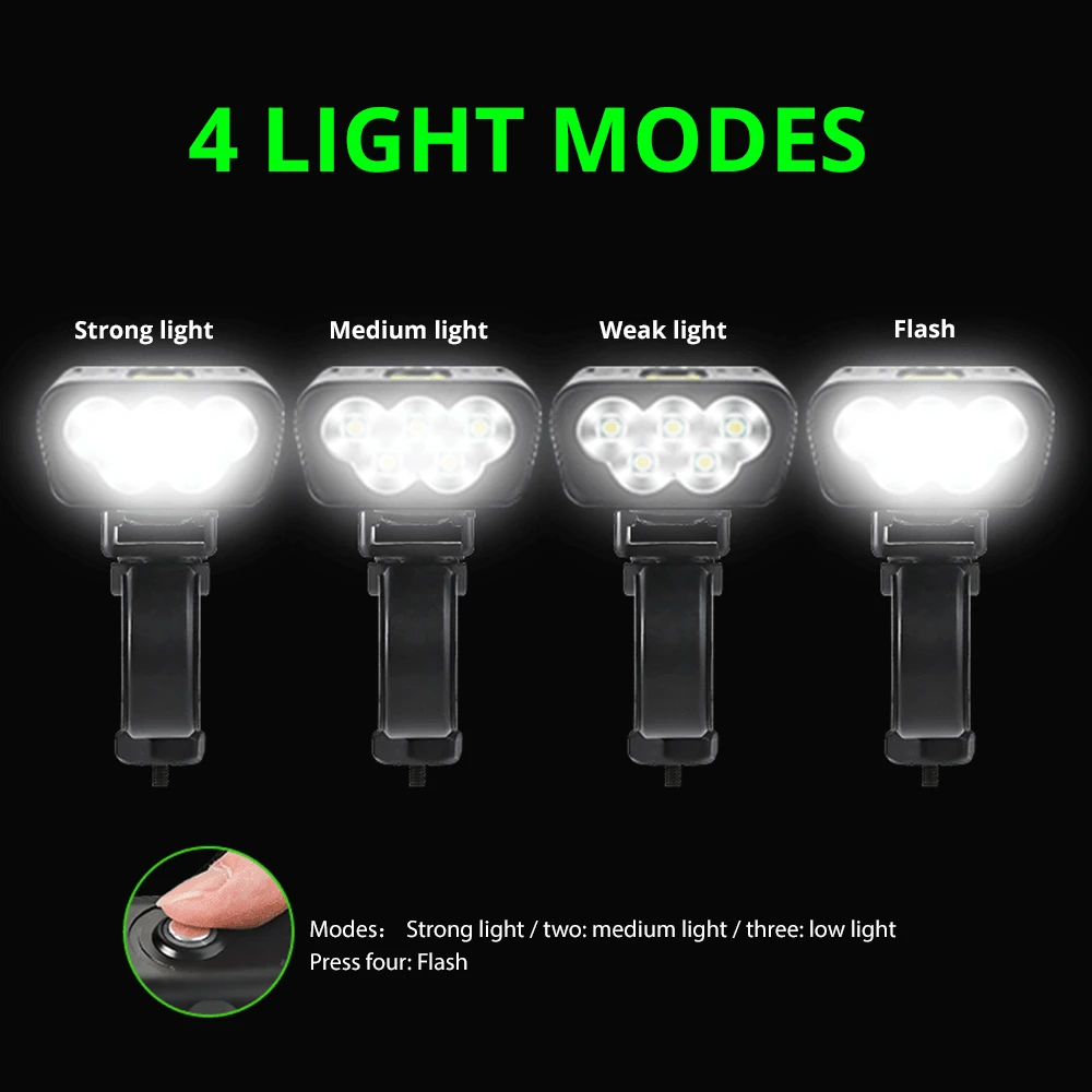 10000mAh Bike Light USB Rechargeable 5000 Lumens Bike Headlight 6T6 LED Super Bright Flashlight Front Lights and Back Rear light
