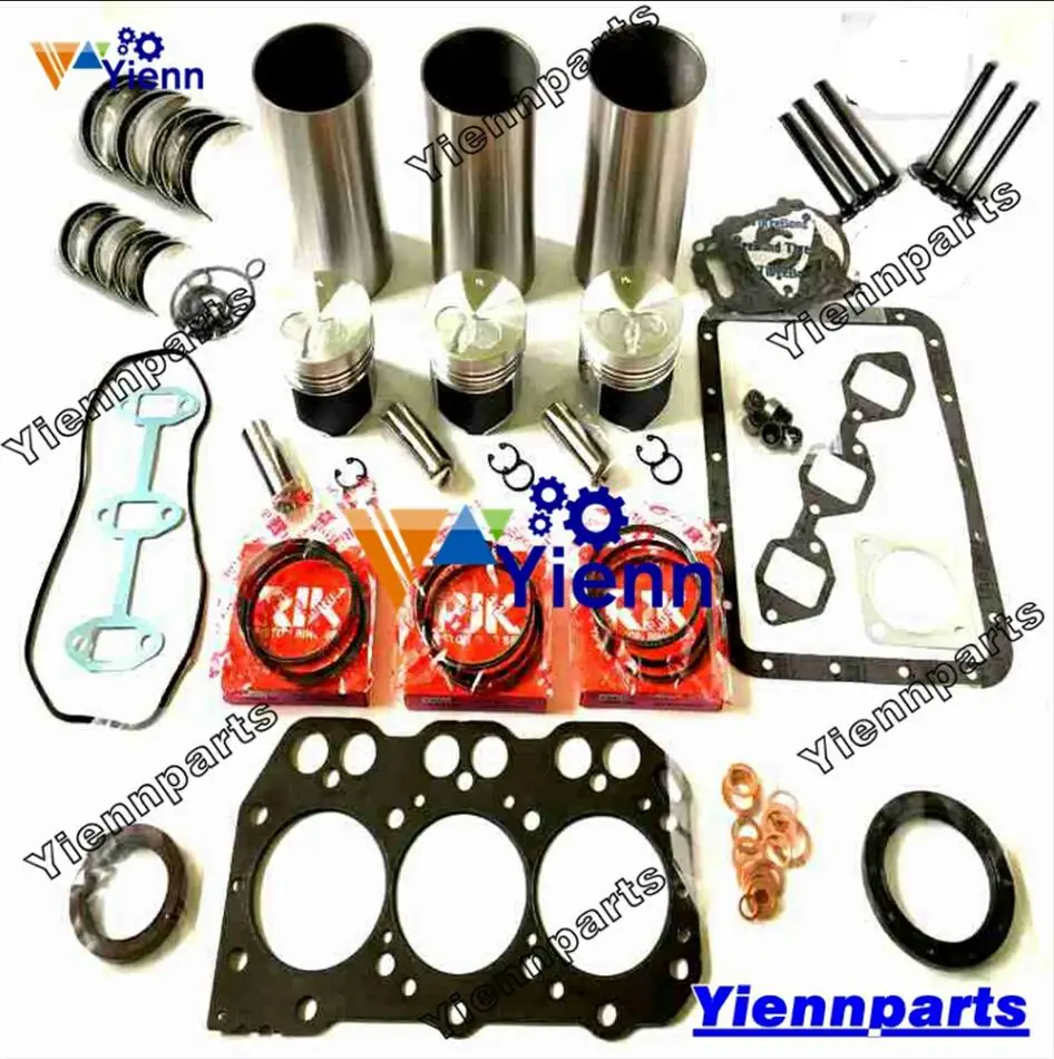 

Spare parts 3YM20 Overhaul Rebuild Kit Valve Cylinder Liner Piston With Ring Bearing Set Full Gasket Kit for Yanmar Engine