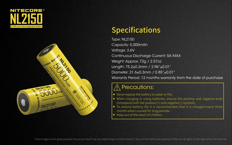 Nitecore NL2150 Rechargeable Li-ion 21700 Battery  (14)