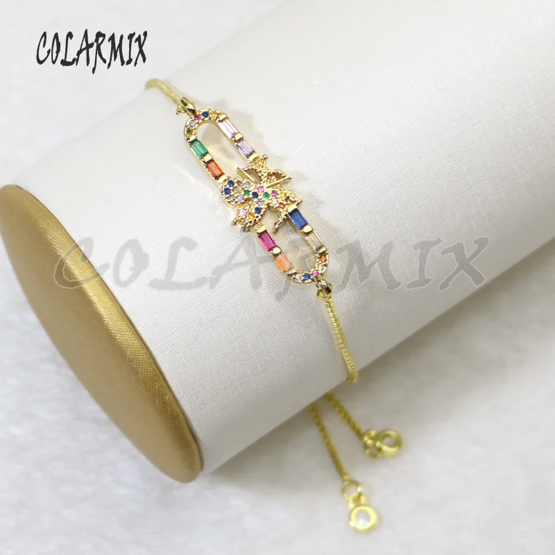 10 шт. Кристальные браслеты радужные Кристальные Браслеты Аксессуары соединитель Шарм для женщин модные ювелирные изделия разъем 5748