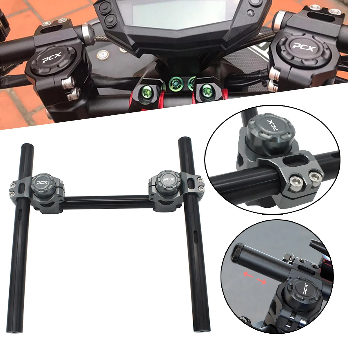 Universal 22mm Motorcycle Handle Bar Steering Wheel Strengthen