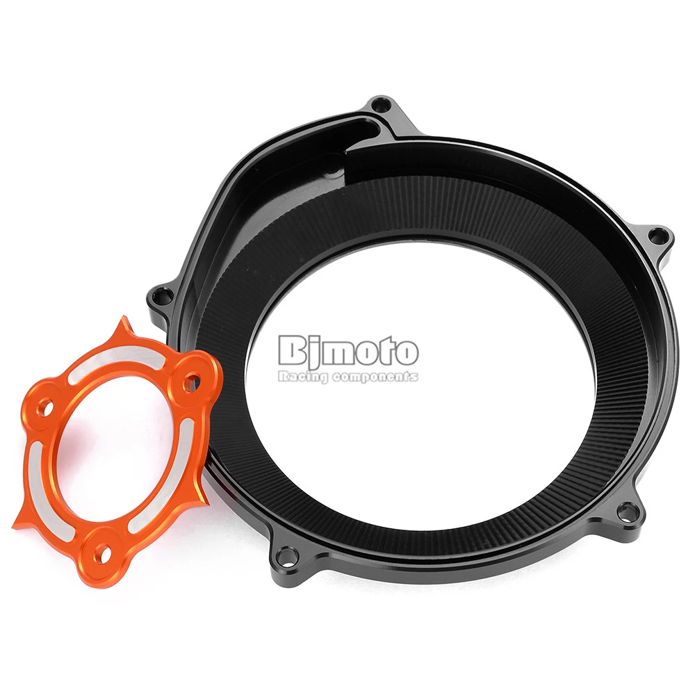 BJMOTO для KTM 1090 1050 1190 1290 ADV Adventure R T S ЧПУ гонки прозрачные Кожух Сцепления нажимного диска для пружинный фиксатор R зажигания клатч чехол