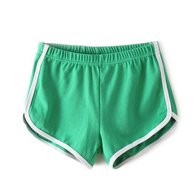 Сексуальные женские спортивные шорты для фитнеса, эластичная талия, для бега, спортзала, йоги, дышащие хлопковые короткие штаны для фитнеса, свободный крой размера плюс, FDX99 - Цвет: Зеленый