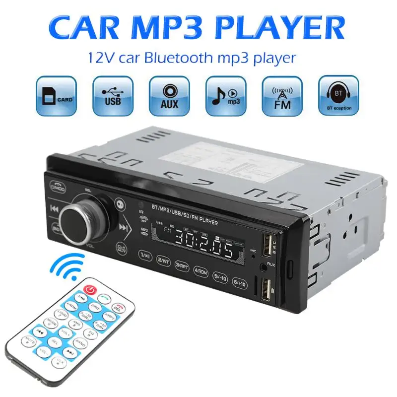 3209 одиночный 1 DIN автомобильный стерео MP3-плеер Bluetooth fm-радио в тире головное устройство AUX-In цифровой медиа-приемник с двойной usb зарядкой