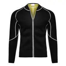 Men's Sweat Weight-loss Body-building Elastic Sport Long Sleeves Jacket Coat Top Outdoor Male Tight shaping Jacket Clothing