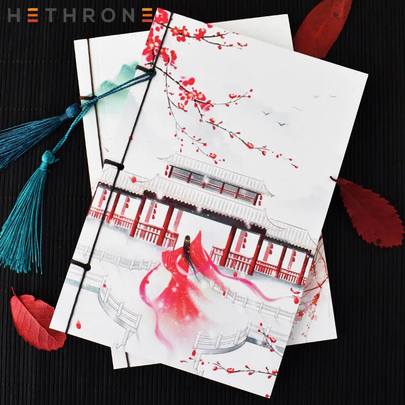 

Hethrone 1pc Chinese Creative Sketchbook Bullet journal Cute Threading notebook Weekly Planner Stationery Diary Agenda Travel