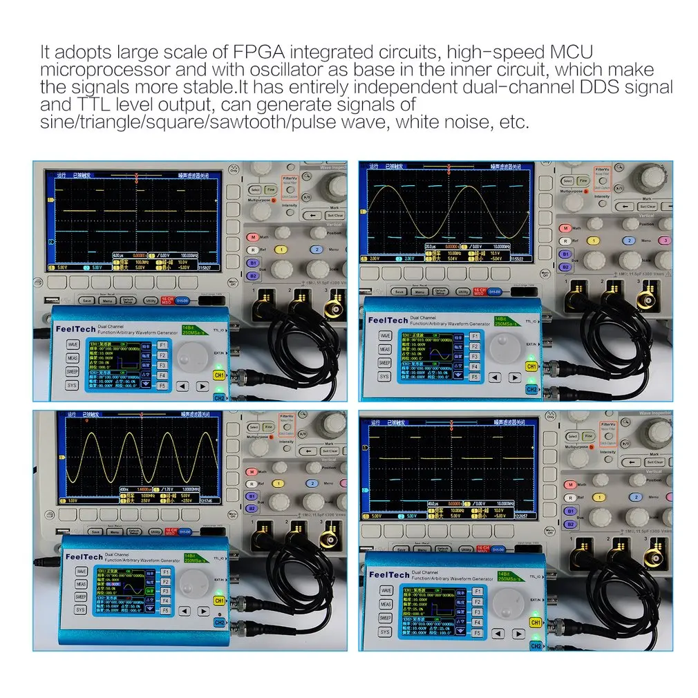 Digital Dual-channel DDS Signal Source Generator 250MSa/s 60MHz Arbitrary Waveform Function Frequency Meter