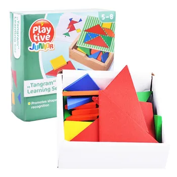 

New Hot Sale Children Mental Development Tangram Wooden Jigsaw Puzzle Educational Toys for Kids