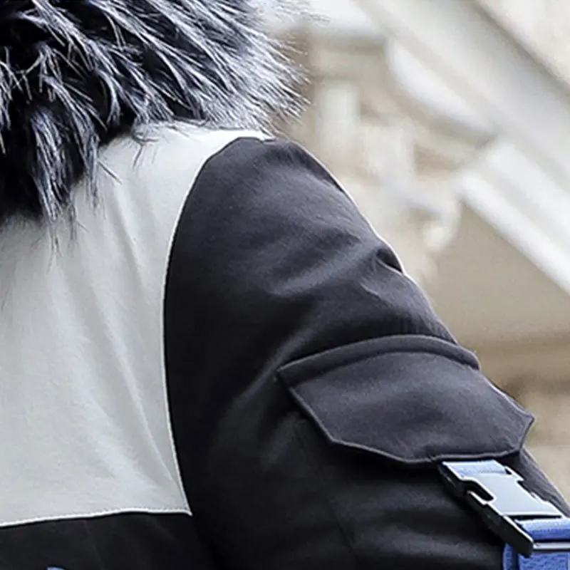 Liketkit, мужские зимние длинные куртки, пальто, большой меховой воротник, карманы, принт, Повседневная плотная верхняя одежда, мужская Тонкая теплая ветрозащитная парка