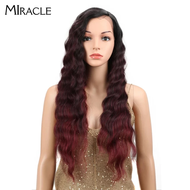 Synthetic Lace Wigs Blonde Wig Deep Wave Cosplay Lolita Wig 30Inch Ombre Blonde Wigs For Women High Temperature Fiber Miracle SOP20503