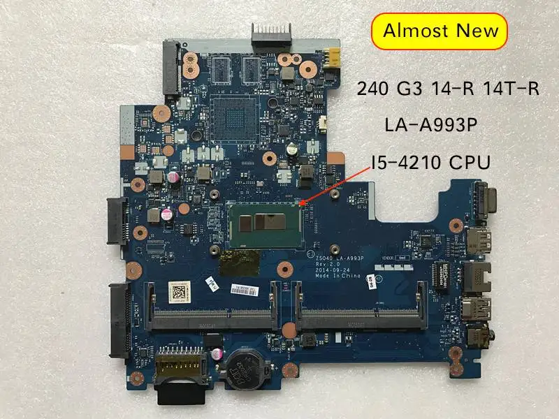 Для HP 14 R 14T 240 G3 материнская плата для ноутбука ПК ZSO40 LA A993P 755835 001 501 SR1EF I5