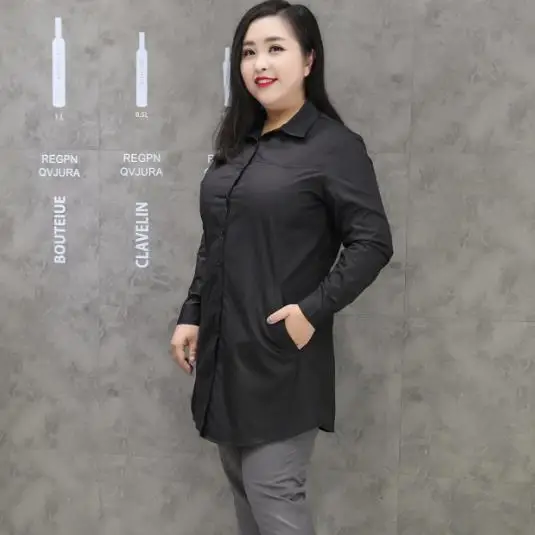 9XL 8XL 7XL 6XL 5XL blusa social feminina женские рубашки осенние женские топы больших размеров рубашки офисные женские блузки Топы M324