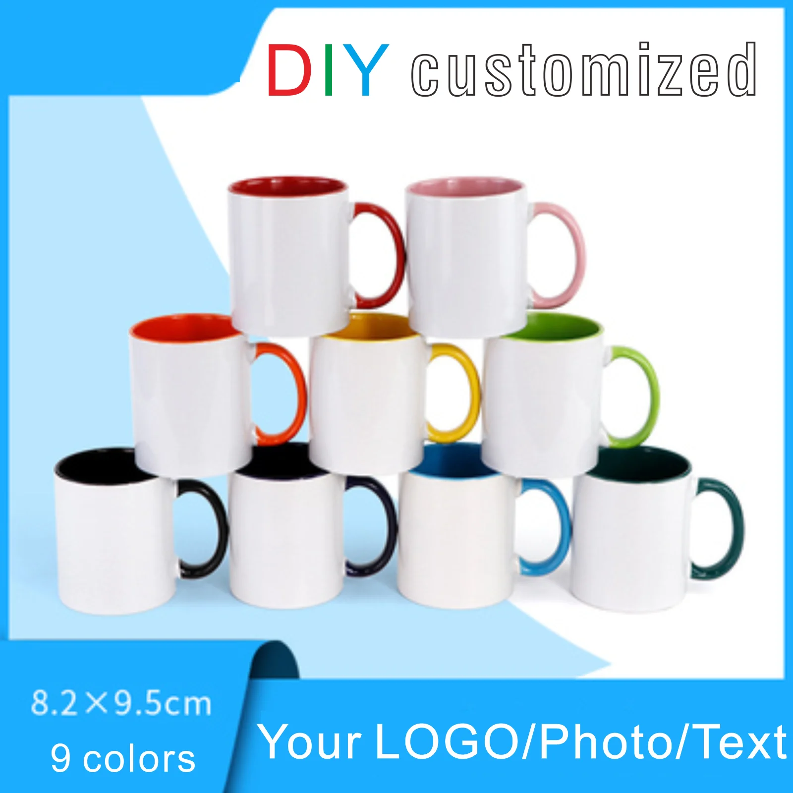 Ceramic Cup 350ML 12oz DIY Customized Print Picture Photo LOGO Text Personalized Coffee Milk Cup
