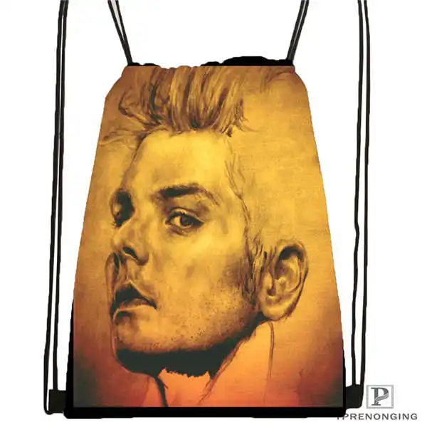 Custom Gerard Way My Chemical Romance походная сумка на шнурке милый рюкзак для детей(черная спинка) 31x40 см#180531-04-24 - Цвет: Drawstring Backpack