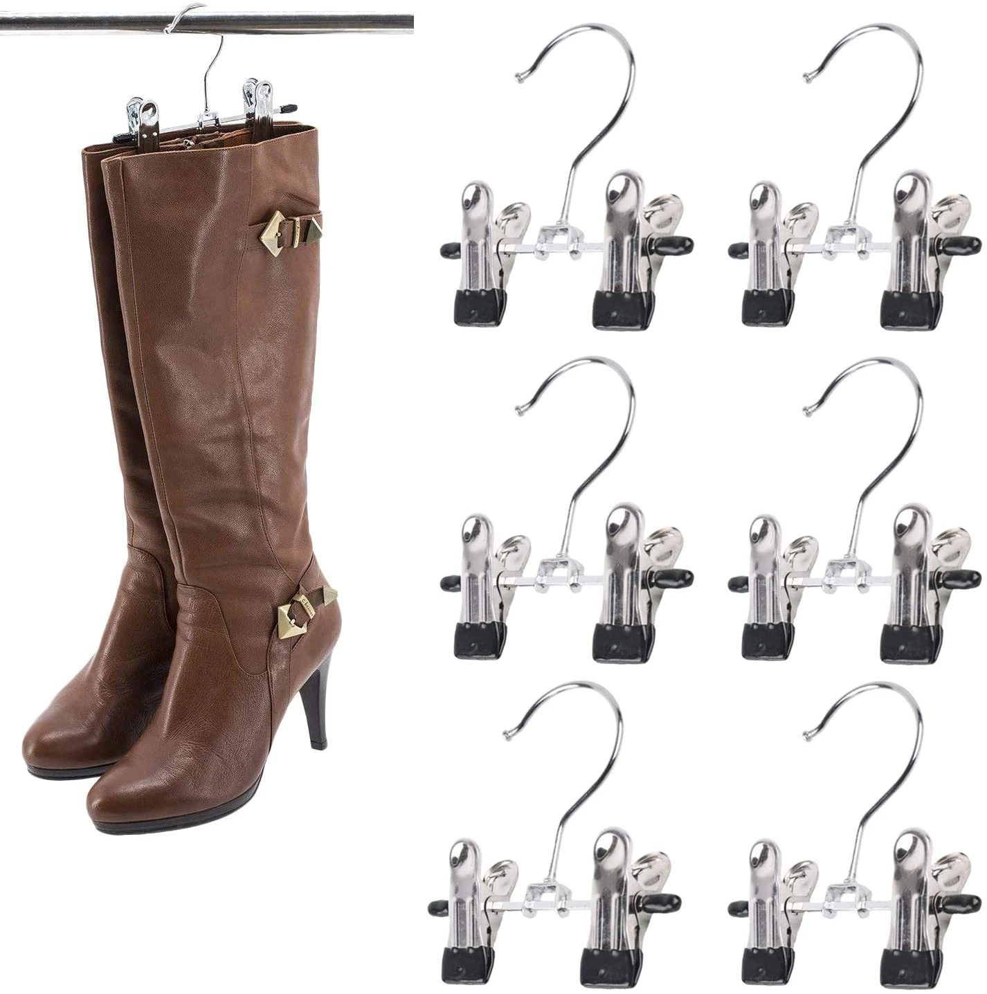 Colgadores botas armario, ganchos para colgar ropa con Clips, perchas de viaje, colgador ganchos para sombreros, toallas, Pantalones|Perchas y percheros| - AliExpress