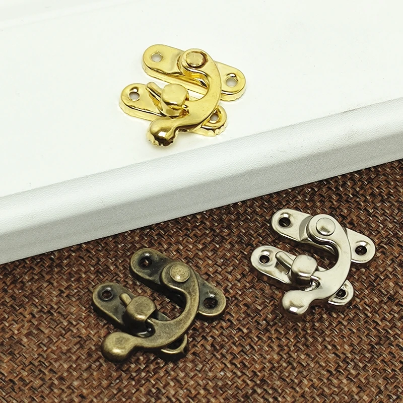 1PCS Jewelry Chest Gift Wine Wooden Case Hasp Latch Lock Box Case Toggle Latch Furniture Leather Hasp Hook Lock 3 colors
