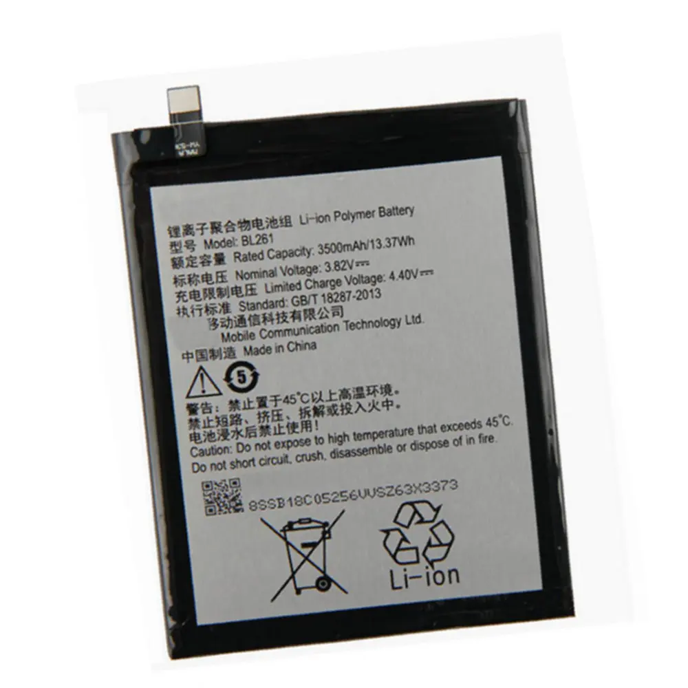 Высококачественный сменный аккумулятор 3500 мАч BL261 для lenovo Music Lemon K5 Note K52T38 K52E78