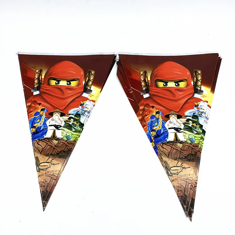 Legoing Ninjagoing Theme Party Decoration Ninja Tableware Paper Cup Plate Baby Shower Balloon Kids Birthday Party Favor Supplies