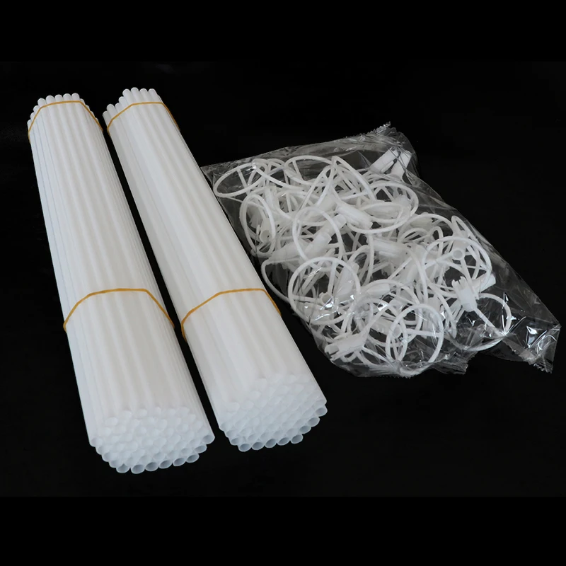 

50pc 40cm Foil Balloon Stick White Balloons Holder Sticks with Cup Wedding Birthday Party Inflatable Ball Decoration Accessories