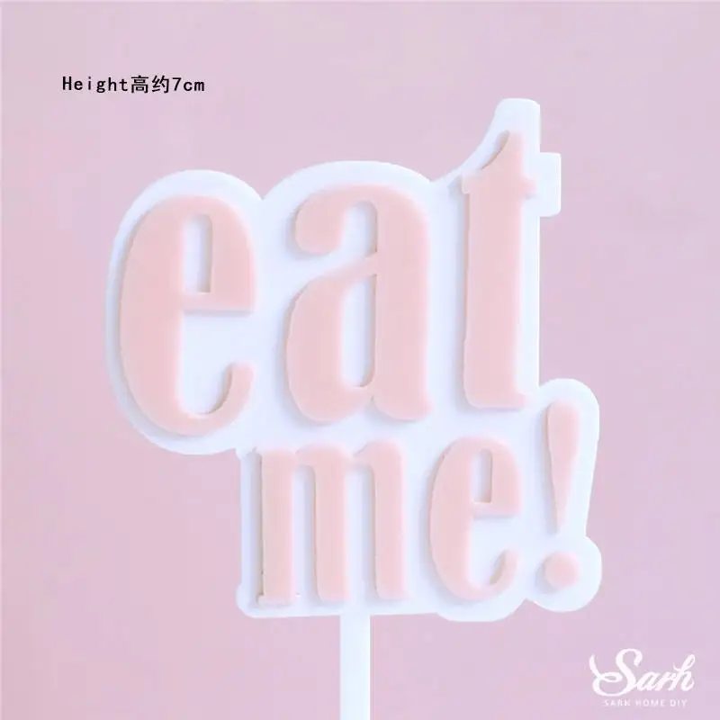 2pc eat me Бант декоративные ежики воздушный шар Eat Me шары Топпер для торта «С Днем Рождения» для свадебной вечеринки выпечки Радуга ребенок любовь подарок - Цвет: 2pc eat me
