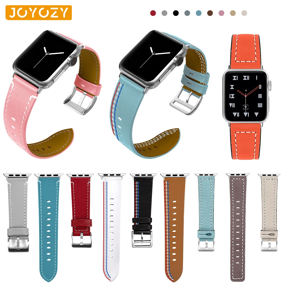 Joyozy ремешок из натуральной кожи для часов Apple Watch Band кожаный браслет iwatch серии для часов Apple Watch 5/4/3/2/1