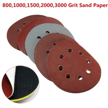 

25pcs 5 8 Hole Hook Loop Sanding Discs Orbital Sander Round Sandpaper Sheets