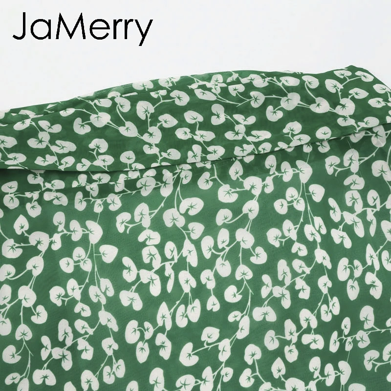 JaMerry, Boho, с высокой талией, с поясом, длинные юбки, женские, с цветочным рисунком, весна-лето, юбки, женские, асимметричные, с оборками, пляжные, летние юбки