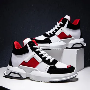 

2020 New Autumn Men Shoes Leather Waterproof Casual Footwear High Top Sneakers Winter Warm Fur Men Shoes Fashion Botas