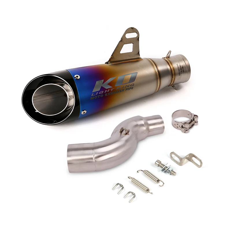Slip On Motorcycle Exhaust Mid Link Pipe And 51mm Vent Tube Stainless Steel Exhaust System For Honda CTX 700 - Image 3