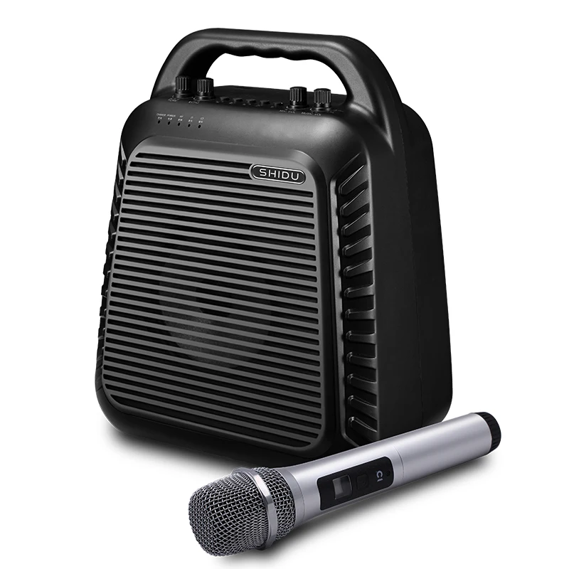 1 UHF wireless MIC Открытый Bluetooth динамик 60 Вт большой мощности портативный домашний динамик s с УВЧ микрофоном Музыка бас динамик Стерео Компьютер громкий динамик - Цвет: 1 UHF wireless MIC