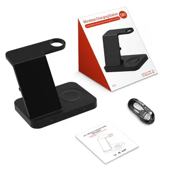 

5in1 Qi Wireless Charger Charging Stand Station for AirPods Pro Cellphone Watch