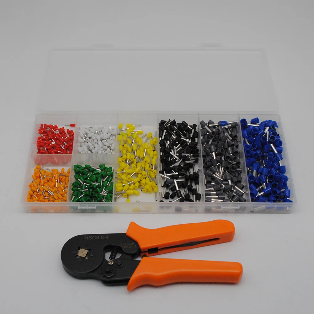 

800pcs Box-packed Cold-pressed Terminal With Crimping Plier Tube Type Cold Pressing Amphenol Connector