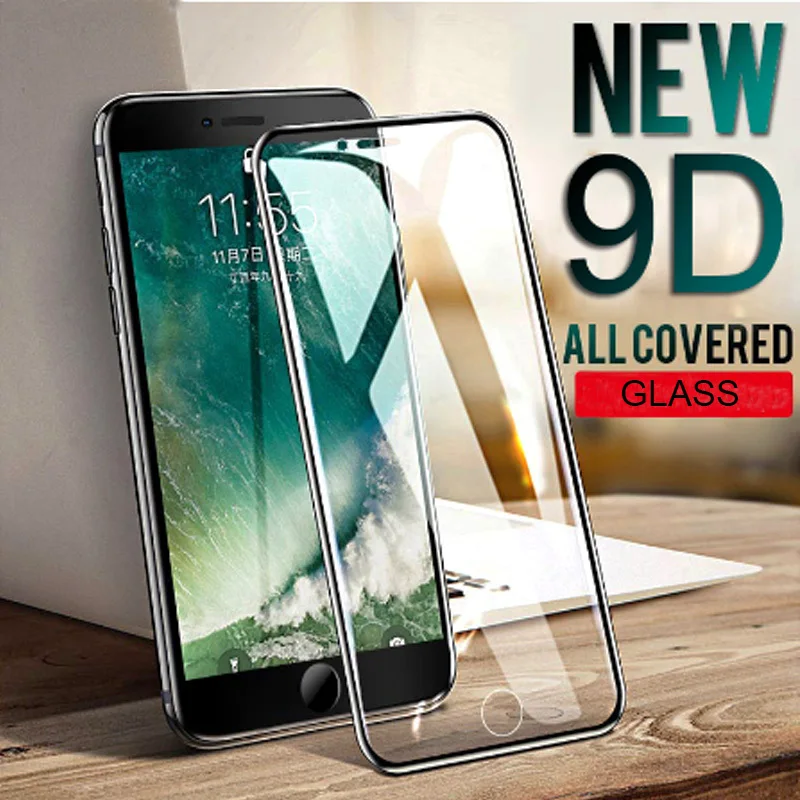 

9D Protective Hard Tempered Glass For iPhone X XR XS MAX New Screen Protector Glass Film For iPhone 11Pro Max 8 7 6 6s Plus