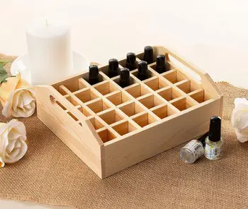 

High Quality Essential Oil Storage Box 30 Bottles Wood For 10ml Essence Oil Bottles Storage Bag Home Essential Oil Organizer