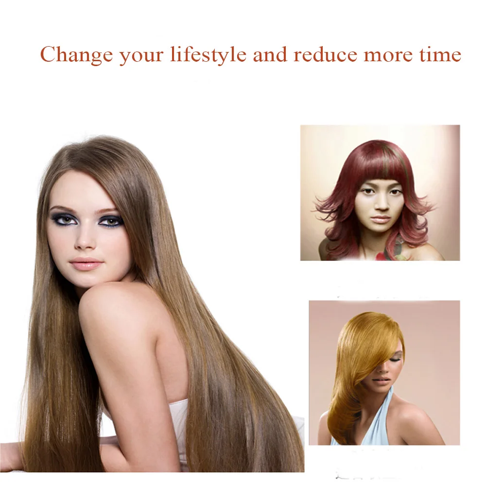 Hair Straightener Professional Tourmaline Ceramic PTC Hair Straightening 3D Flat Iron Wide Plate LCD Display Hair Styling Tool