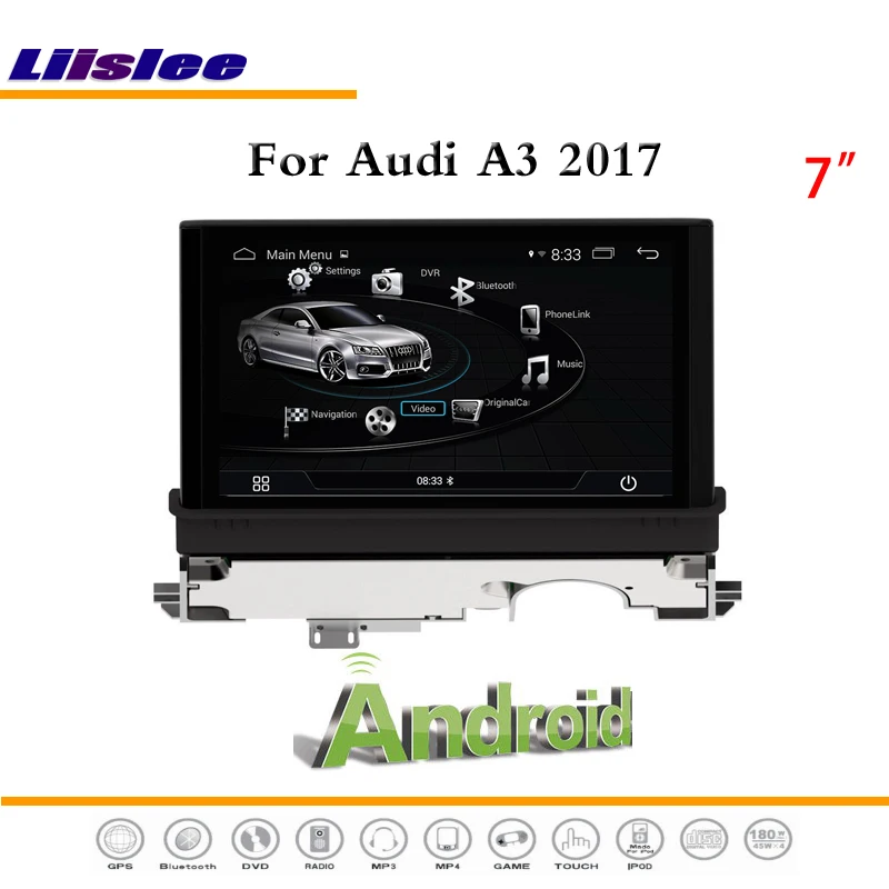 Автомобильный мультимедийный плеер Android для Audi A3 2017 стерео видео Радио RDS CD DVD GPS
