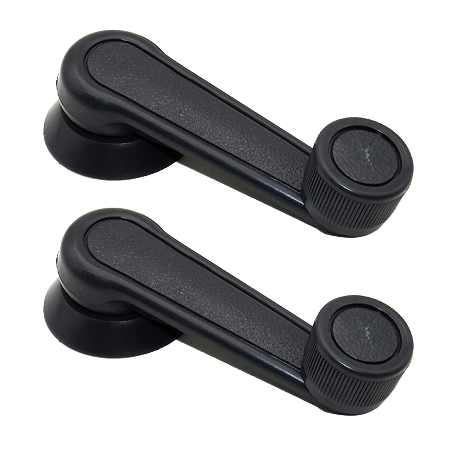 2 Pcs Black Car Window Connect Winder Handle Crank Door Lever Handle