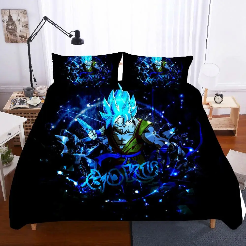 Dragon Ball домашний текстиль комплект постельного белья Высокое качество одеяла и комплекты белья 3D комплект постельного белья королевского размера постельное белье хлопок постельное белье
