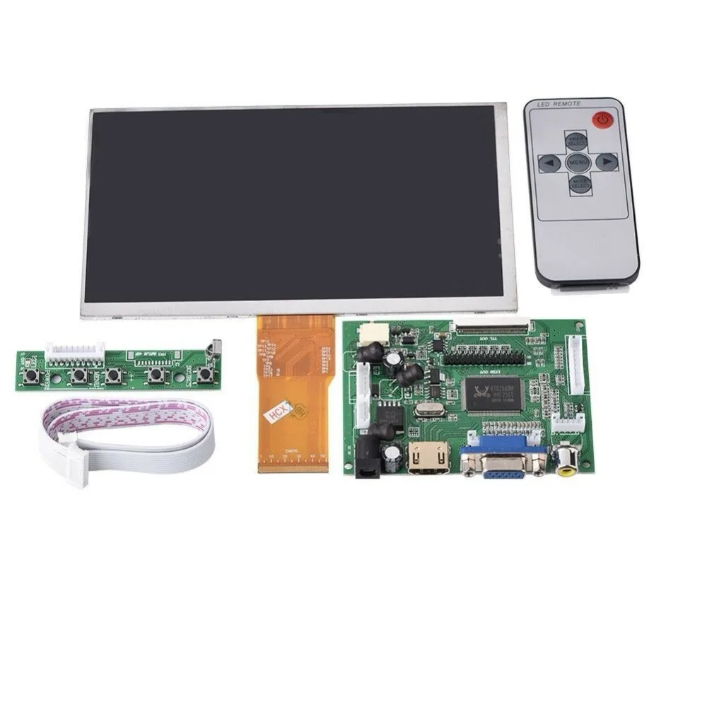 9 inch 9" LCD TFT Display HDMI VGA Monitor Screen+ Remote control for Raspberry Pi 3B 4+ 50pins TTL