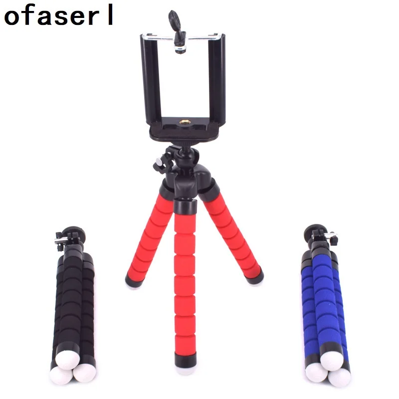 

Bluetooth Flexible Universal Portable Aluminum Phone Holder Clip Selfie Tripod Stand For Smartphone For Camera DSLR Mount