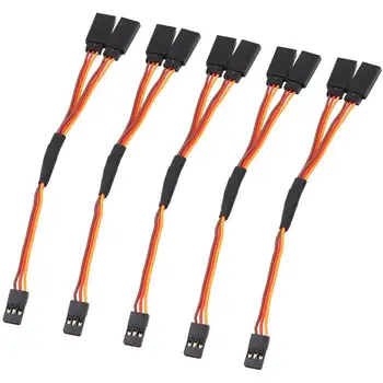 

5Pcs 150mm Y Type Extended Line Extension Lead Wire Cable For Futaba Jr Y Harness Servo Lead Extension
