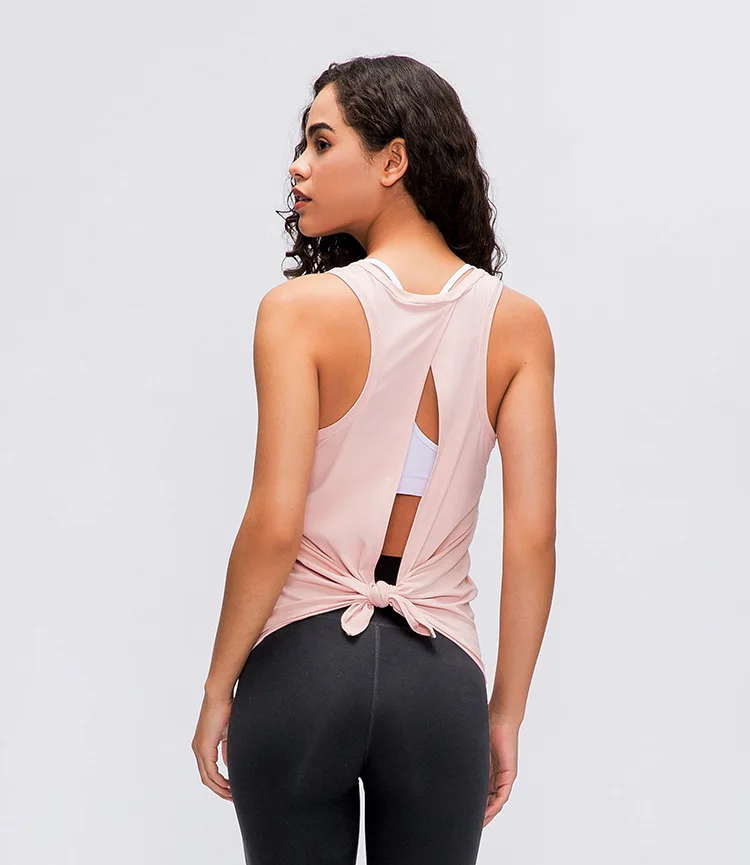 Solid Color Fitness Women Tank Top Back Strap Yoga Shirt Vest Loose-fitting Blouse Gym Clothe Breathable Quick-drying Sportswear Solid Color Fitness Women Tank Top Back Strap Yoga Shirt Vest Loose-fitting Blouse Gym Clothe Breathable Quick-drying Sportswear