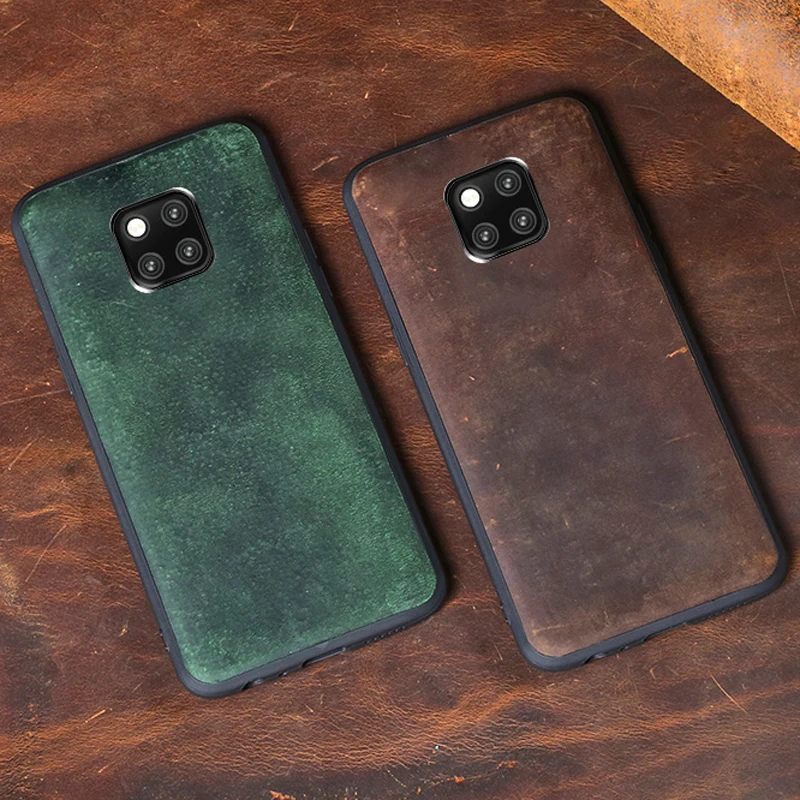 Чехол для телефона из воловьей кожи для Huawei Mate 9 10 20 Pro P10 P20 P30 lite Crazy Horse, задняя крышка для Honor 8X9 10, чехол